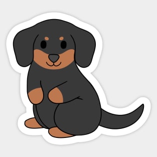 Black Dachshund Sticker